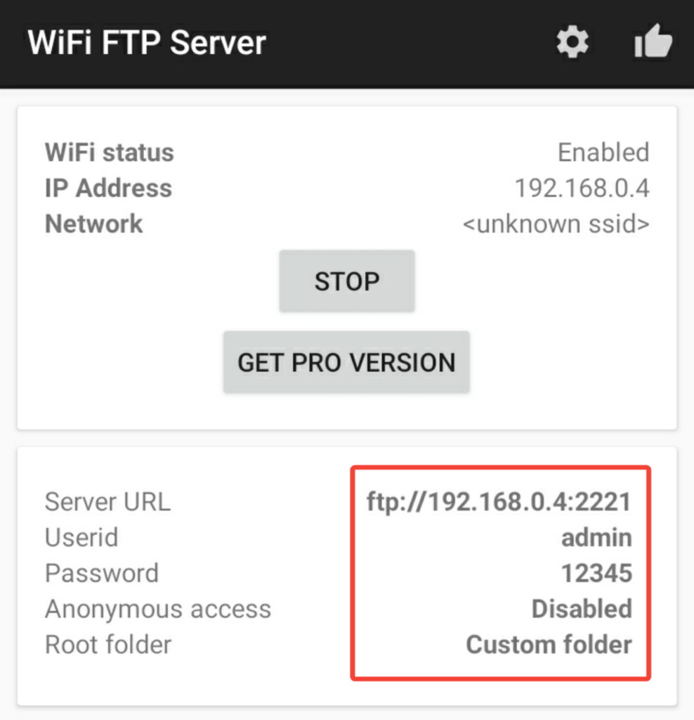 wifi-ftp-server-configure-status