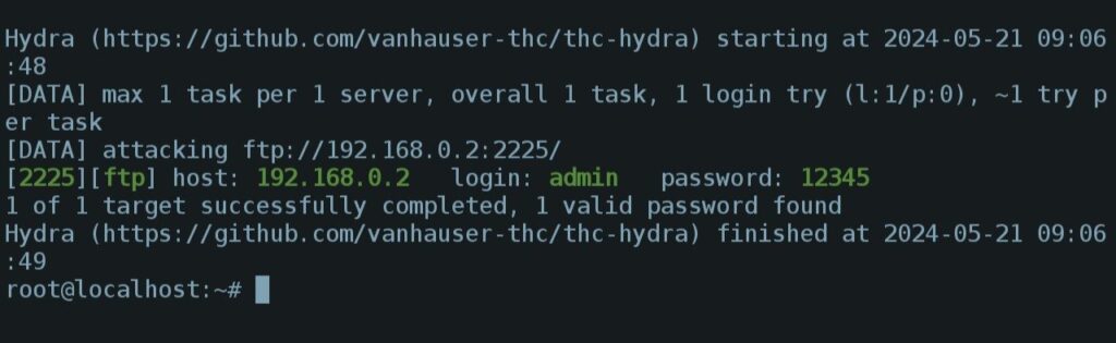 hydra-ftp-brute-force-attack