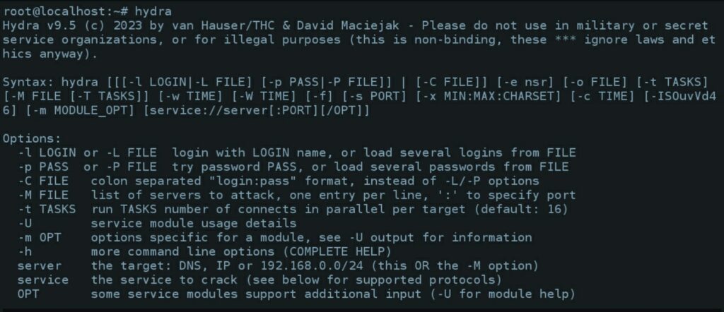 hydra tool usage